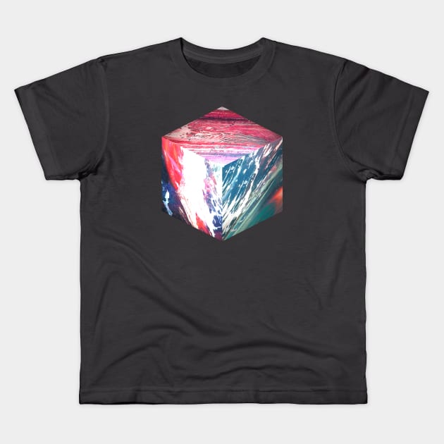 Texture Cube Kids T-Shirt by JoseOchoaArt